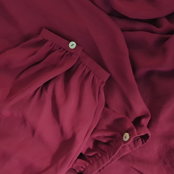 Free People My Danielle Boho Crosshatch Embellishment Long Sleeve Top Size XL - Picture 6 of 7